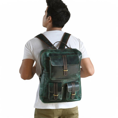Zaino Verde Multitasche Uomo — Bosco, immagine 2
