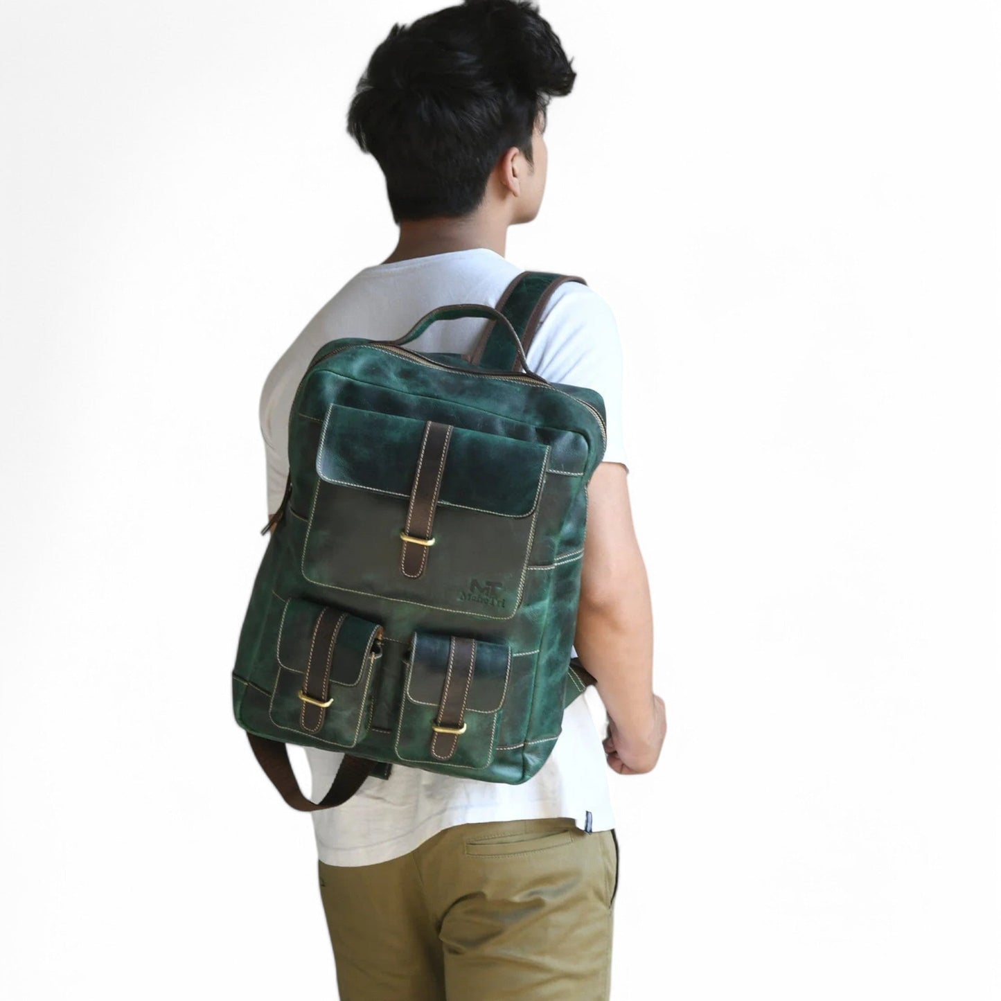Zaino Verde Multitasche Uomo — Bosco, immagine 6