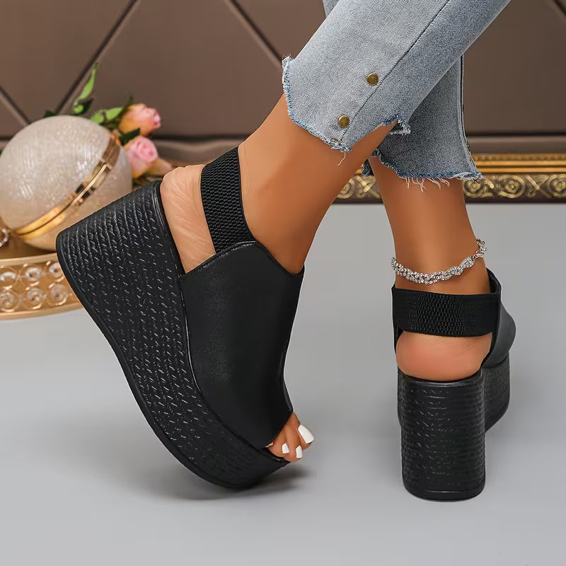 Monaco — Sandali Con Zeppa Slingback Da Donna, immagine 5
