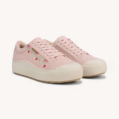 Floral Embroidered — Sneakers Ricamate Da Donna, immagine 4