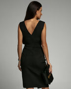 Abito Midi Aderente Da Donna Con Scollo A V E Spacco Laterale, immagine 5