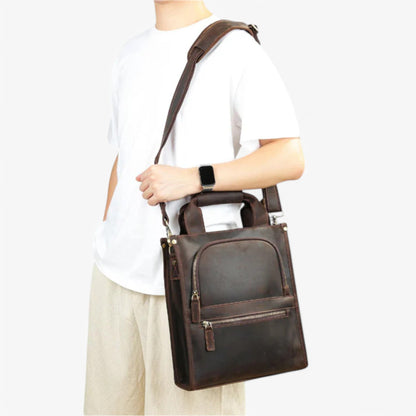 Borsa Portadocumenti Marrone Con Patta Unisex — Aversa, immagine 3