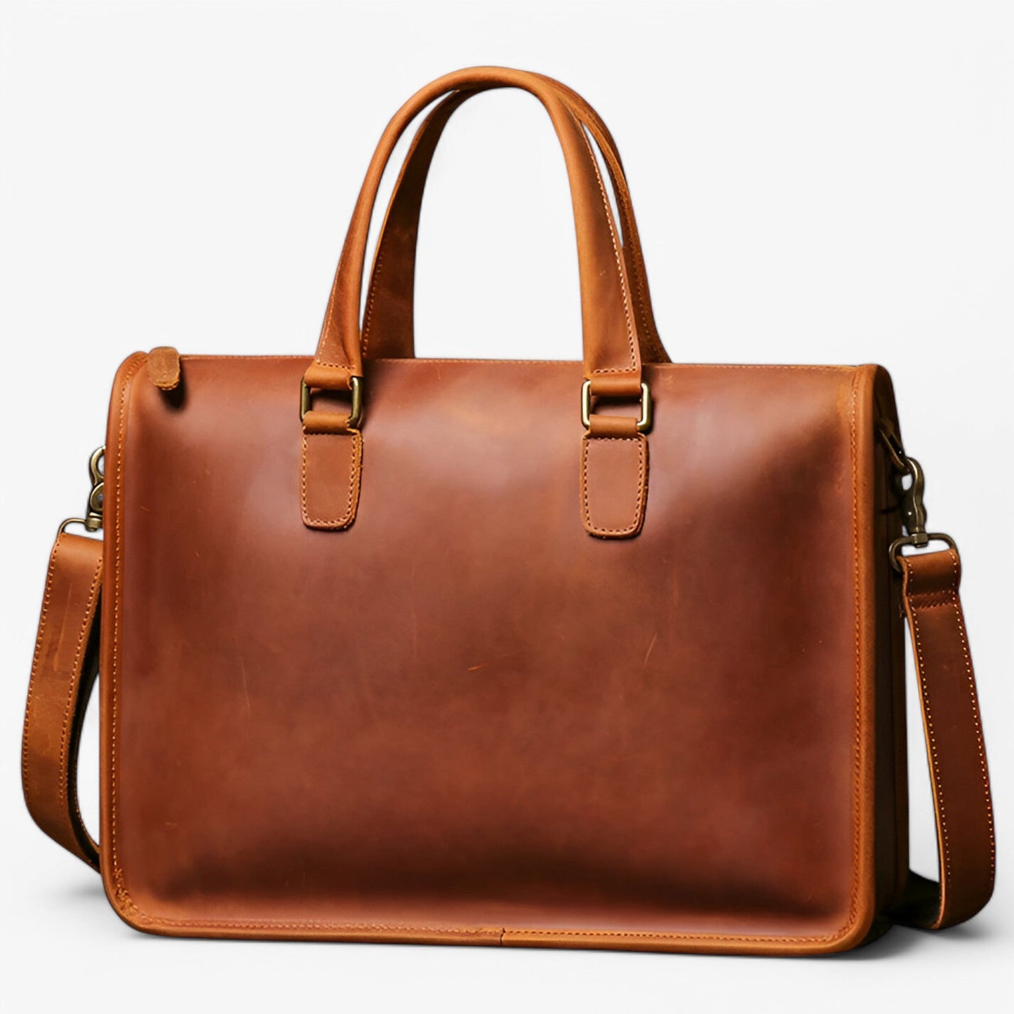 Borsa Portadocumenti Marrone Porta Laptop Unisex — Alba, immagine 3