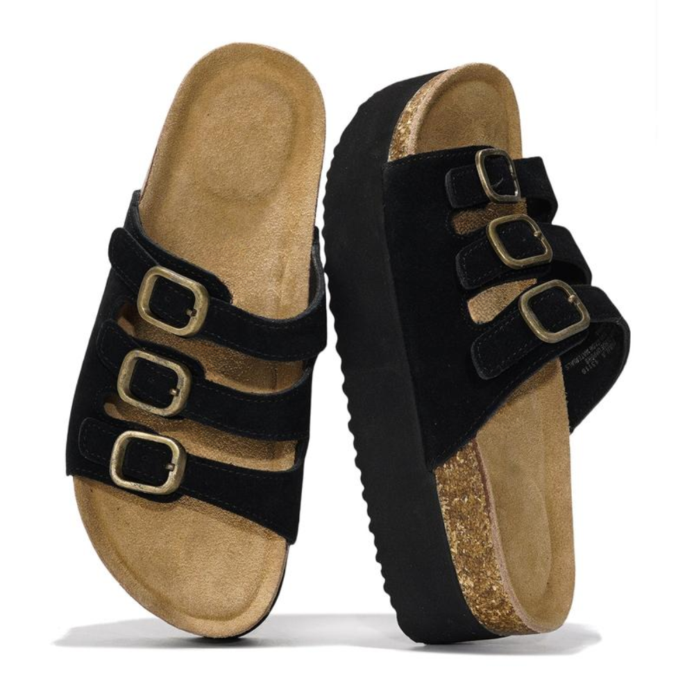 Tre Fibbia — Sandali Platform Da Donna, immagine 2