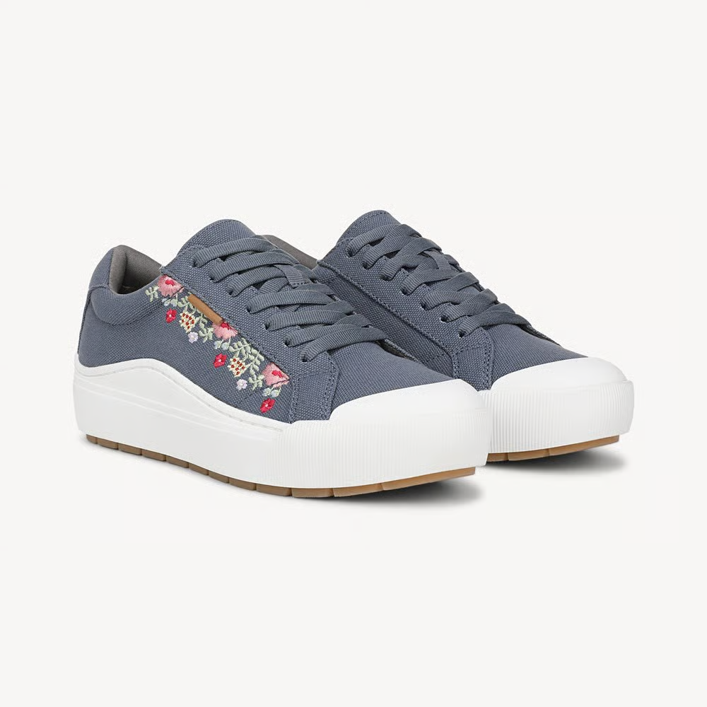 Floral Embroidered — Sneakers Ricamate Da Donna, immagine 5