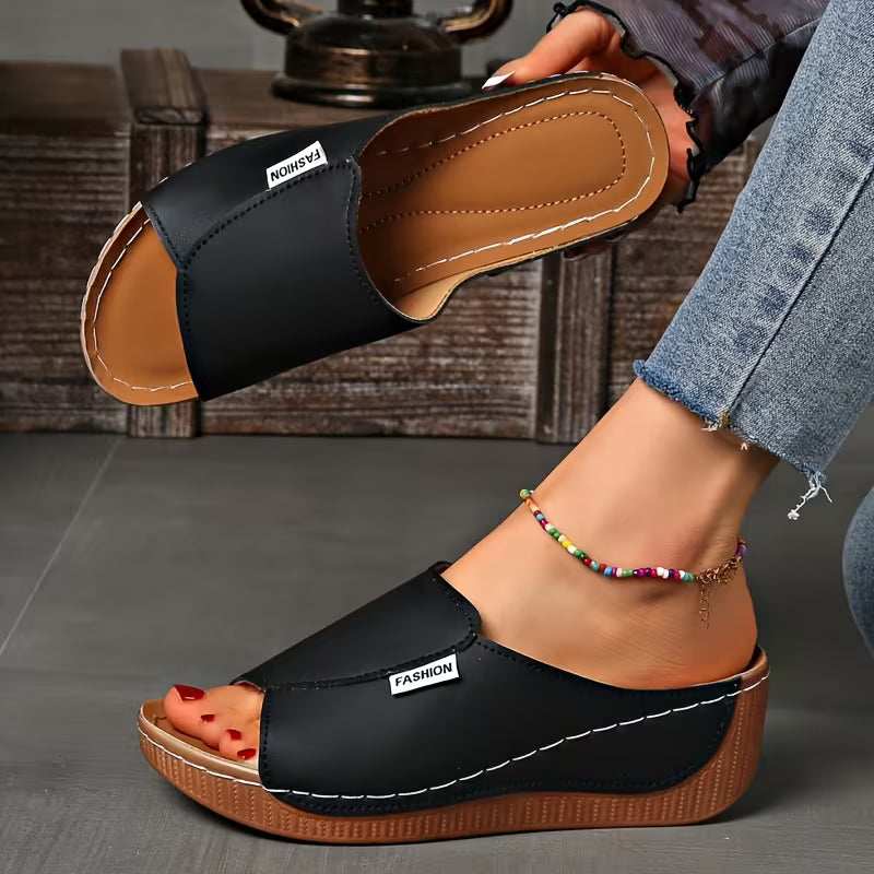 Slip-On — Sandali Con Zeppa Da Donna, immagine 5