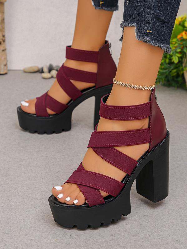 Rebel Platform Block Heels — Scarpe Con Plateau Da Donna, immagine 5