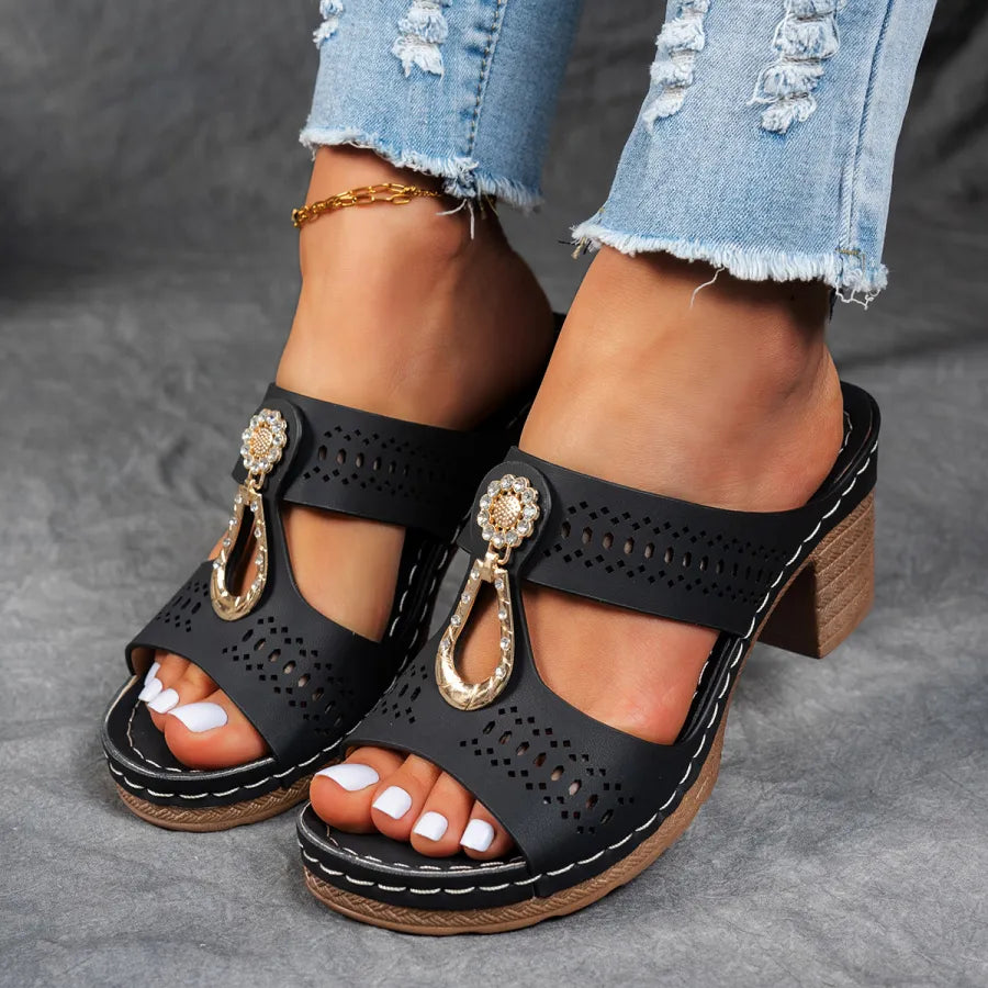 Bella — Sandali Mule Con Gioiello Da Donna, immagine 6
