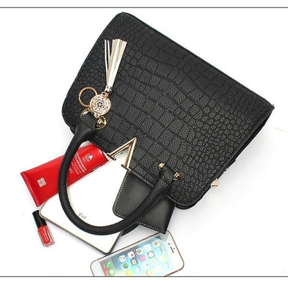 Borsa A Mano Multicolore Effetto Coccodrillo Donna — Nemi, immagine 2