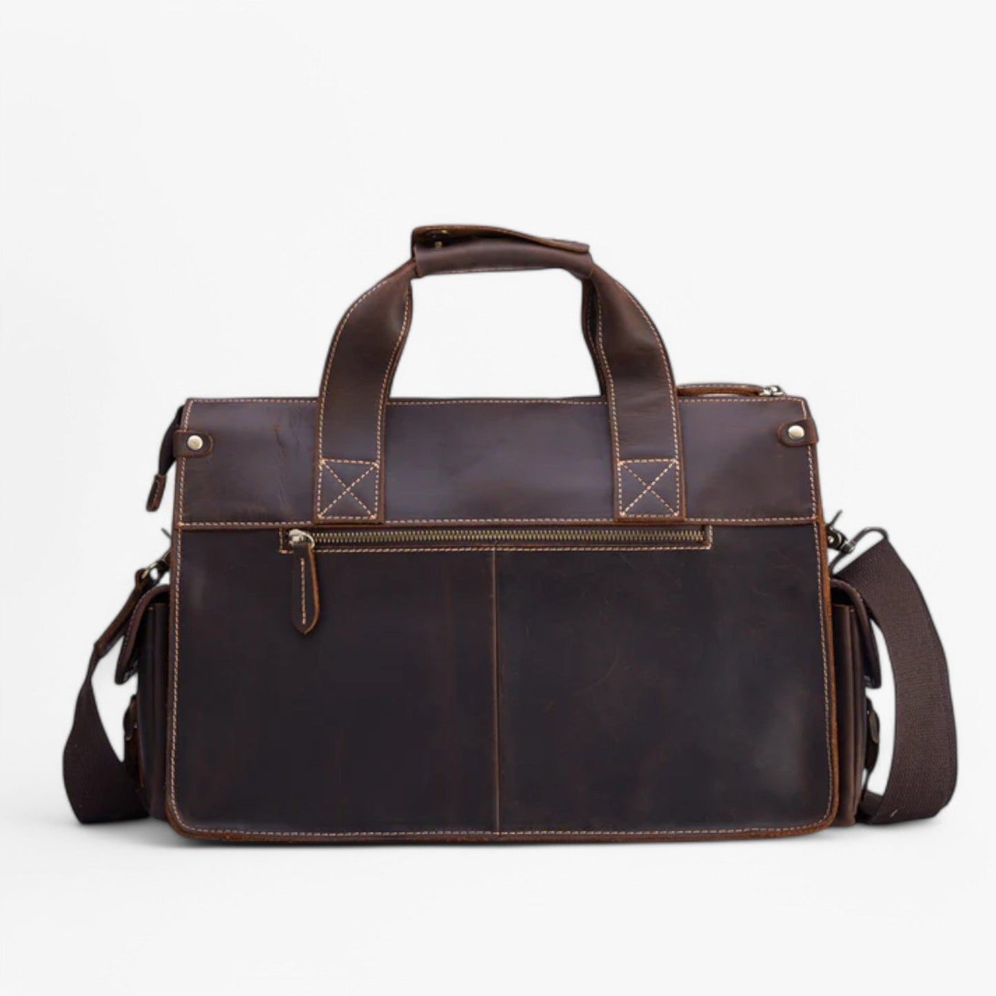 Borsa Portadocumenti Marrone Vintage Donna — Parma, immagine 4