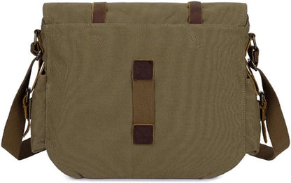 Borsa Messenger Verde Porta Laptop In Tela Uomo — Jonio, immagine 3