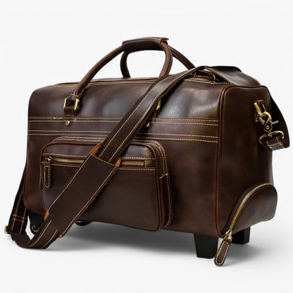 Trolley Da Viaggio Marrone Da 22 Pollici Unisex — Cabina, immagine 2