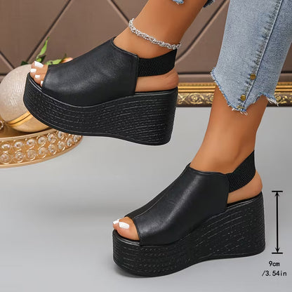 Monaco — Sandali Con Zeppa Slingback Da Donna, immagine 7
