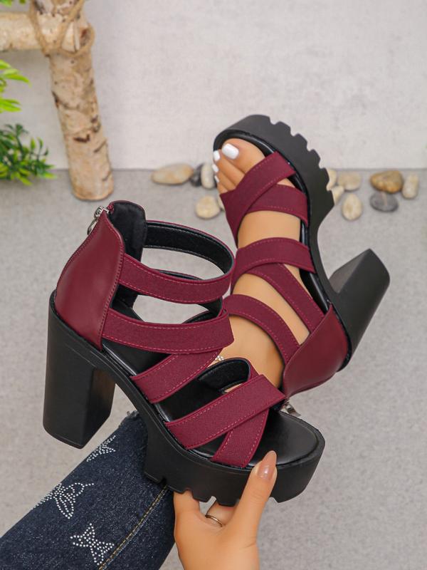 Rebel Platform Block Heels — Scarpe Con Plateau Da Donna, immagine 6