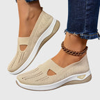 Sneakers Slip On Da Donna In Tessuto Traforato Con Suola Spessa, immagine 6