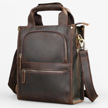 Borsa Portadocumenti Marrone Con Patta Unisex — Aversa, immagine 1