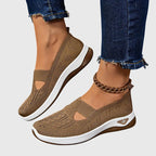 Sneakers Slip On Da Donna In Tessuto Traforato Con Suola Spessa, immagine 2