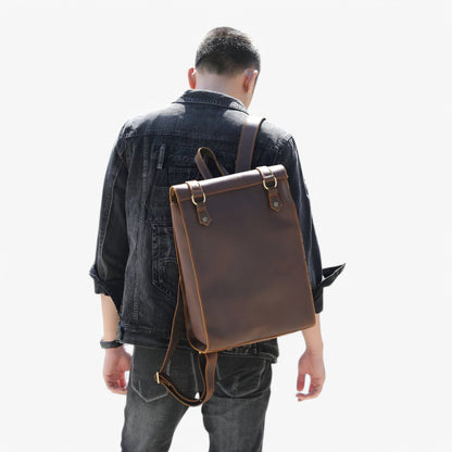 Zaino Marrone Rettangolare Uomo — Brera, immagine 3