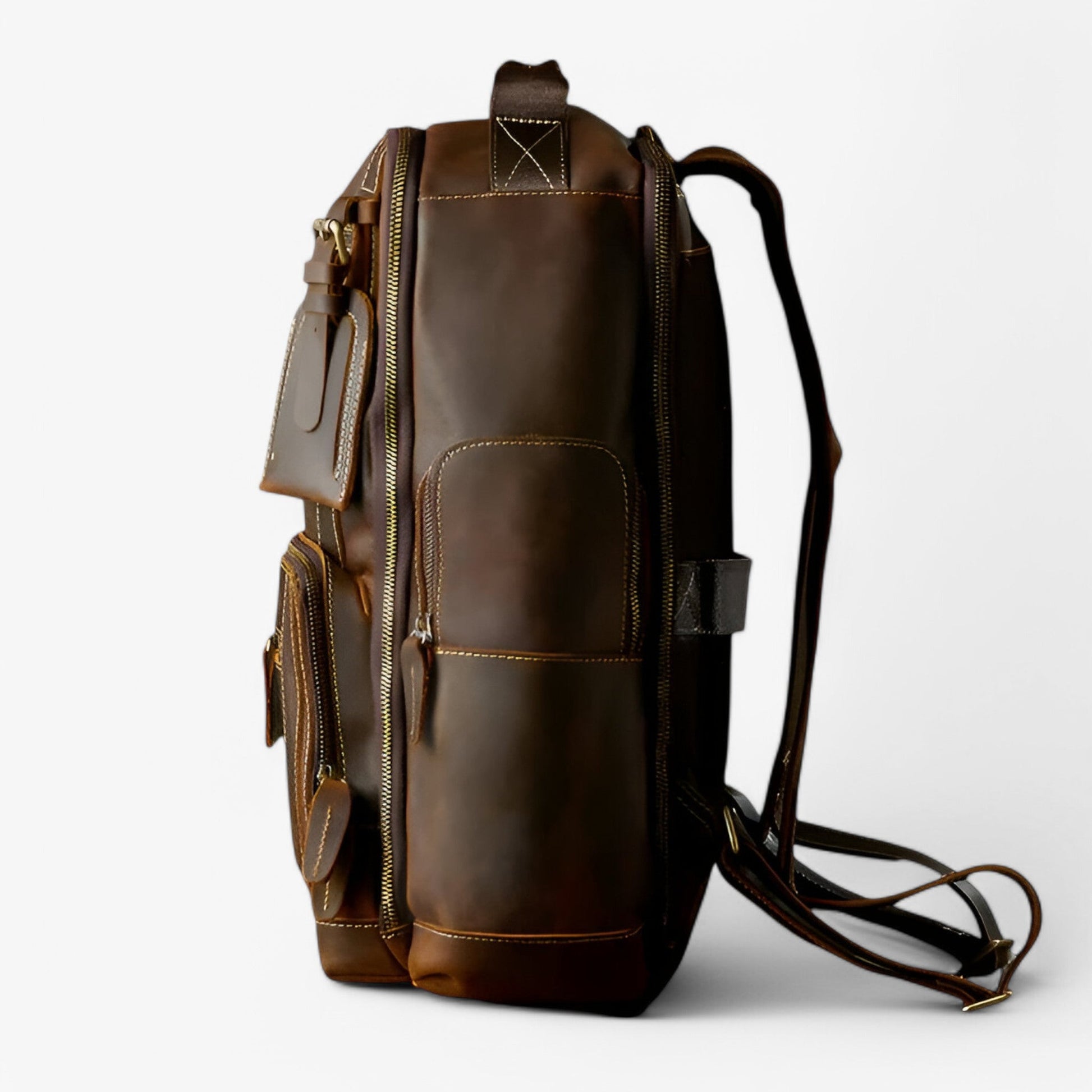 Zaino Marrone Multitasche Unisex — Rovere, immagine 4