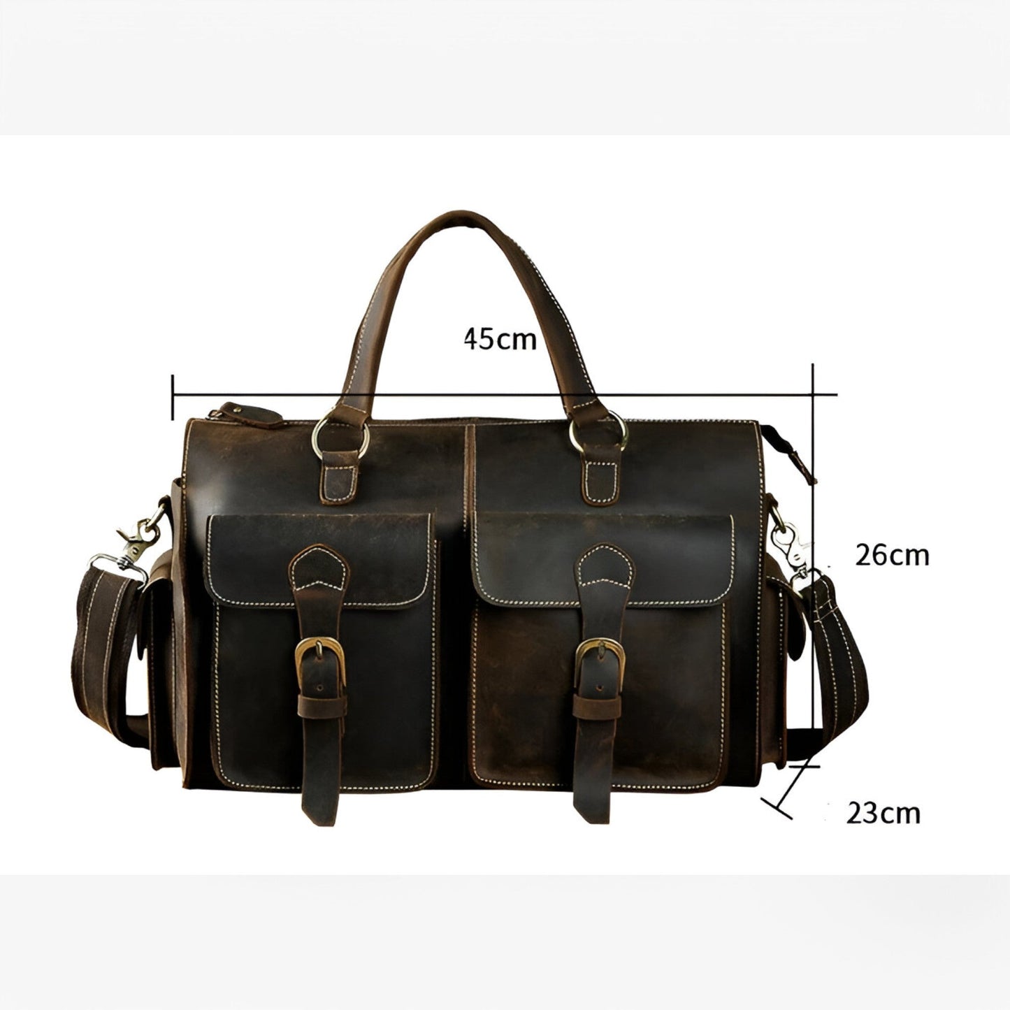Borsa Portadocumenti Marrone Con Patta Donna — Vasto, immagine 5