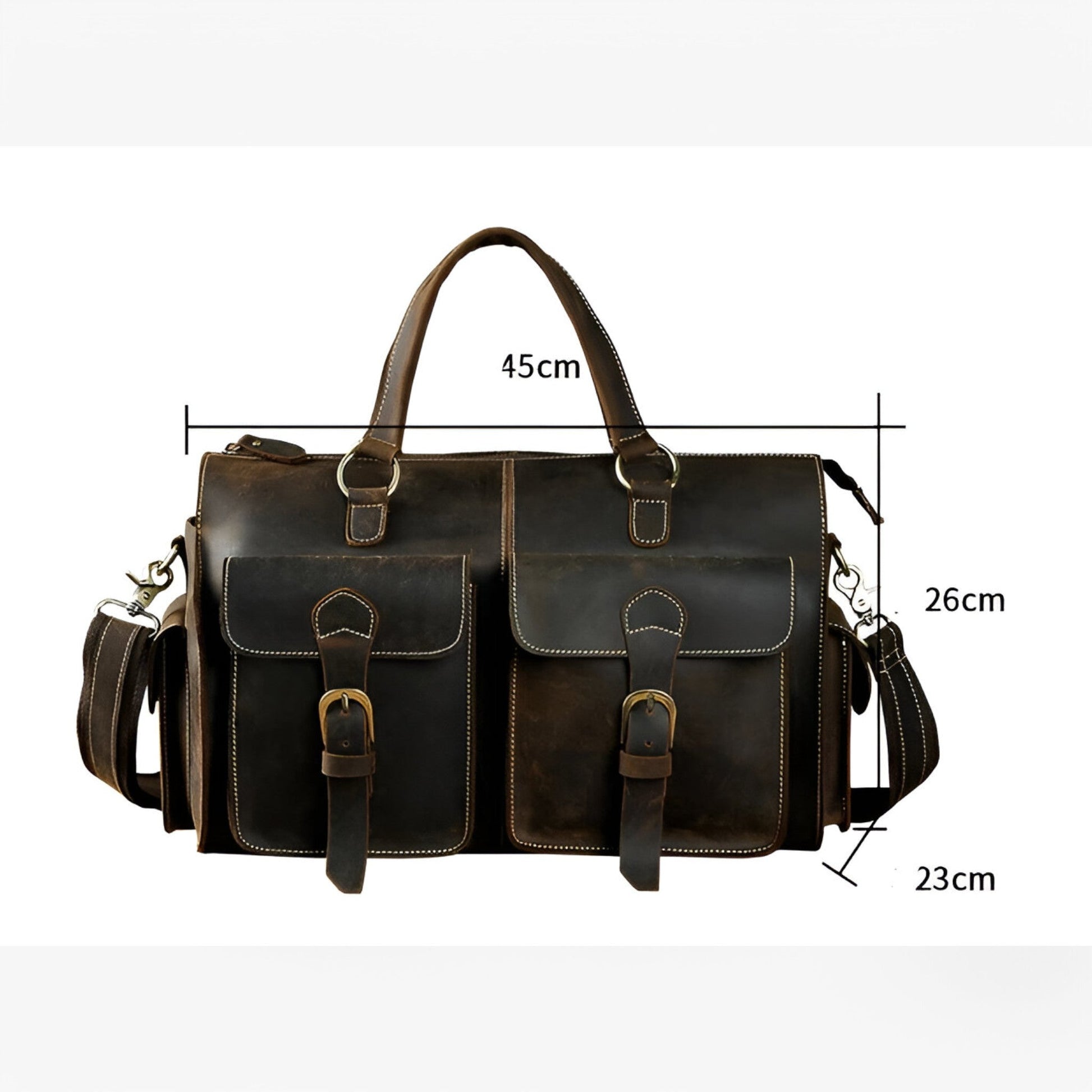 Borsa Portadocumenti Marrone Con Patta Donna — Vasto, immagine 5
