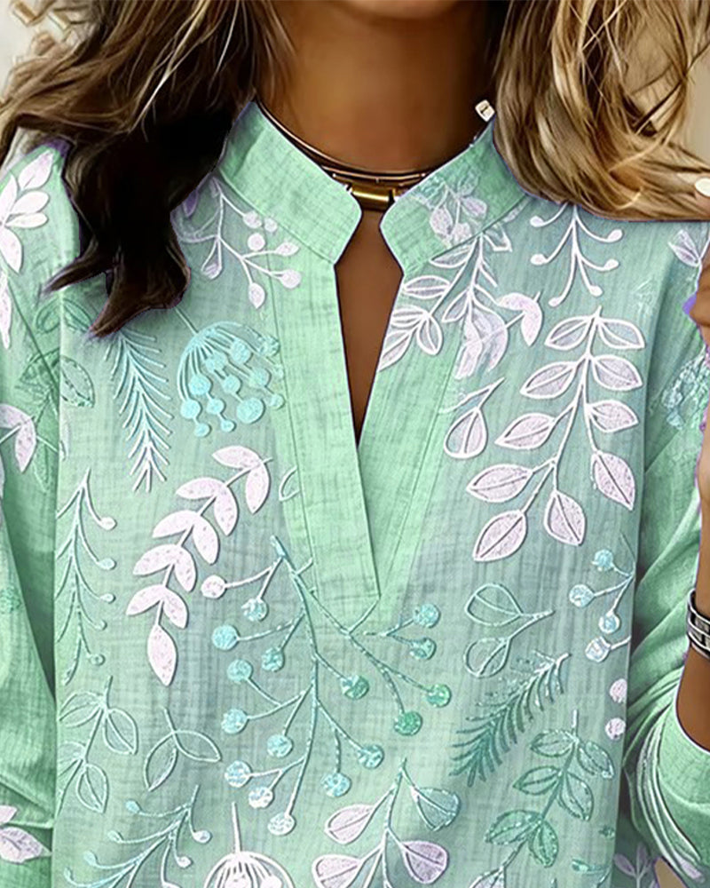 Blusa Floreale Da Donna Con Scollo A V E Maniche Tre Quarti, immagine 14