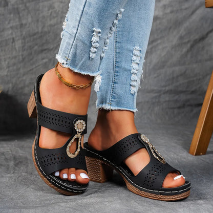 Bella — Sandali Mule Con Gioiello Da Donna, immagine 8
