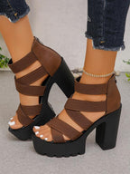 Rebel Platform Block Heels — Scarpe Con Plateau Da Donna, immagine 7