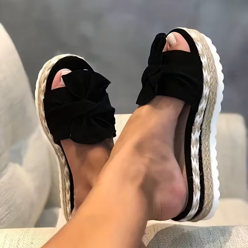 Bowie Bow Platform — Sandali Con Fiocco Con Plateau Da Donna, immagine 8