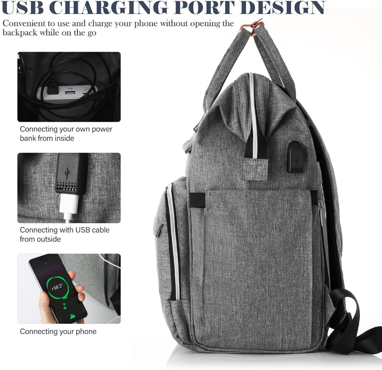 Zaino Multicolore Porta Laptop Da 15,6 Pollici Donna — Studio, immagine 4