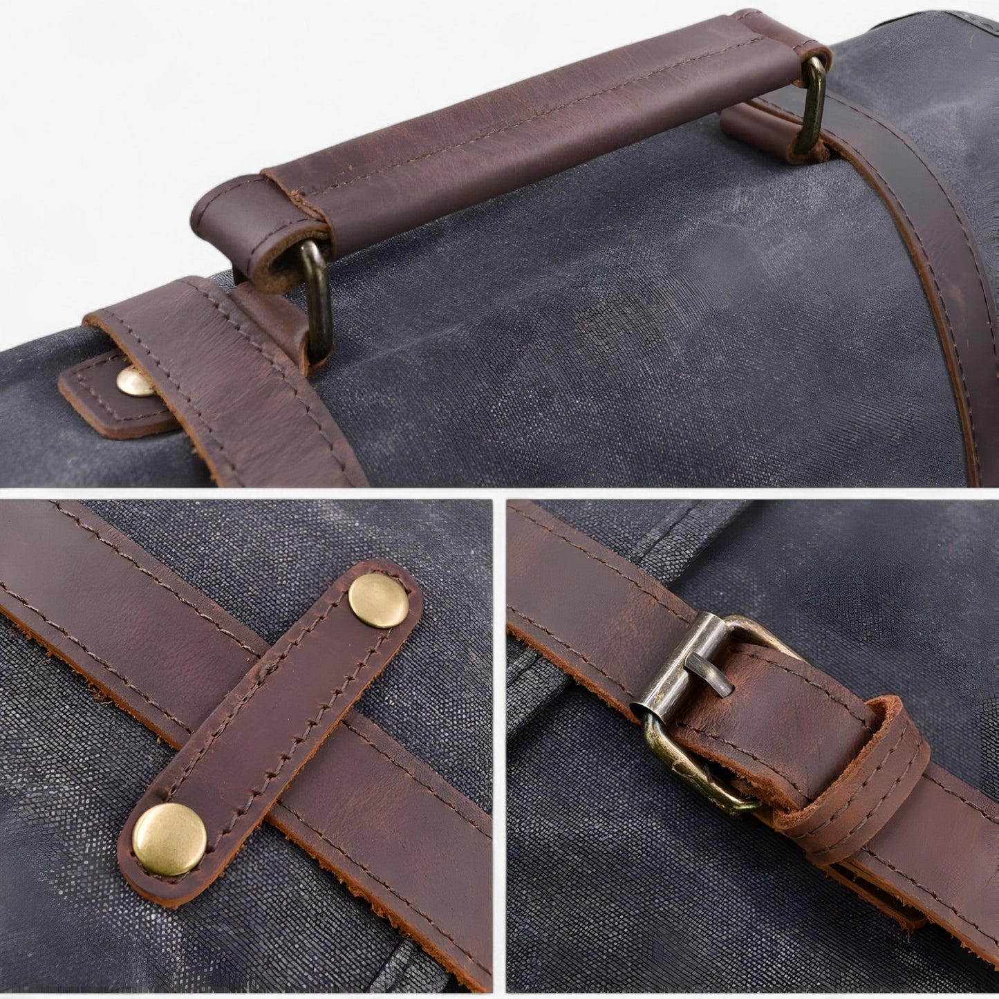 Borsa Messenger Marrone Porta Laptop Uomo — Luino, immagine 3