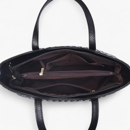 Set Borse Tote Nere Intrecciate 3 Pezzi Donna — Ravenna, immagine 3