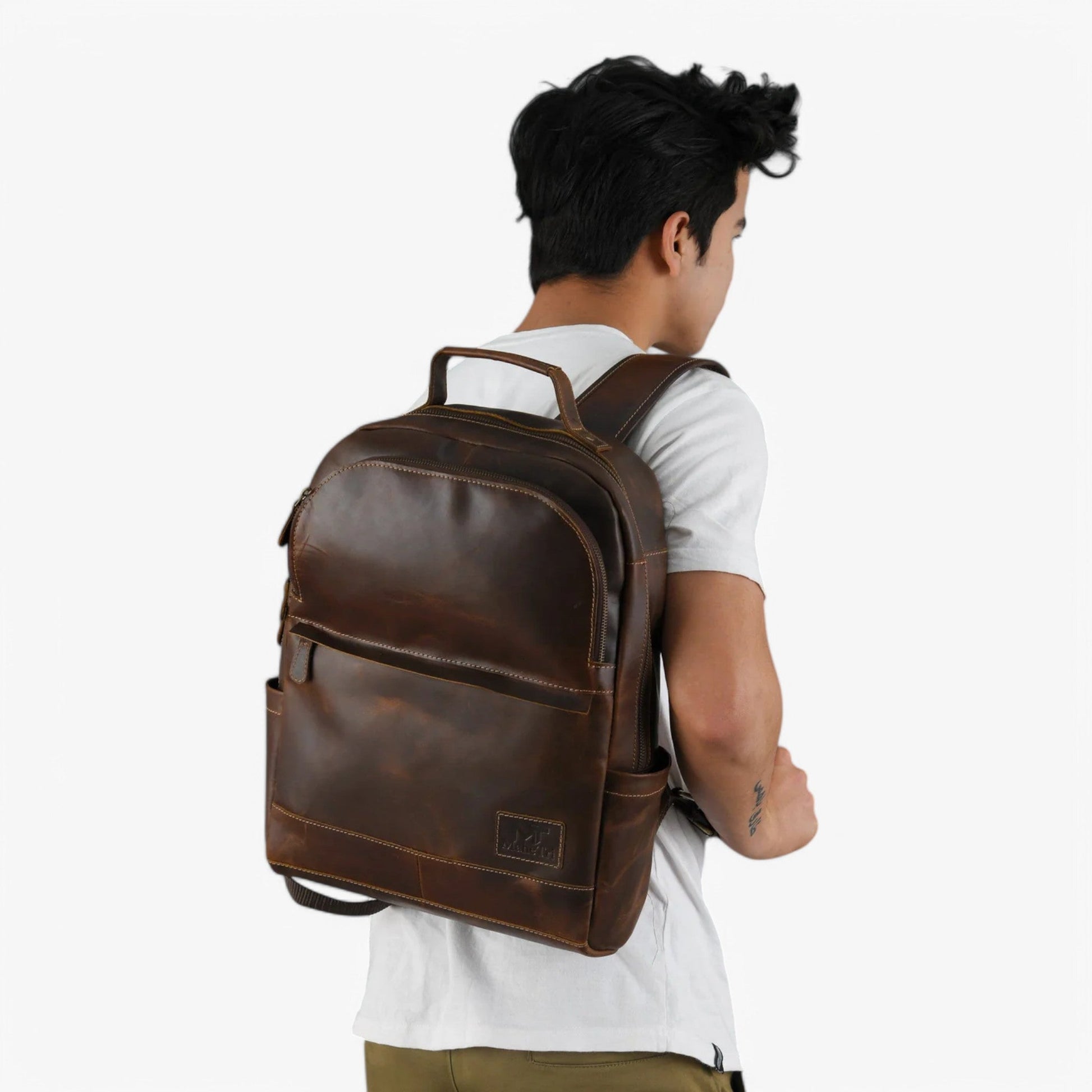 Zaino Marrone Minimal Unisex — Classico, immagine 6