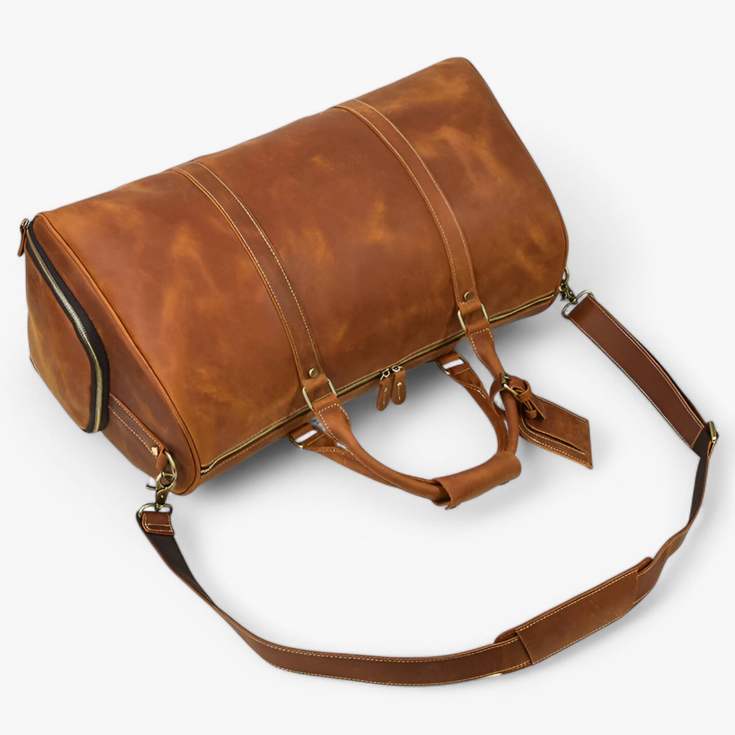 Borsa Da Viaggio Marrone Capiente Unisex — Cortina, immagine 5