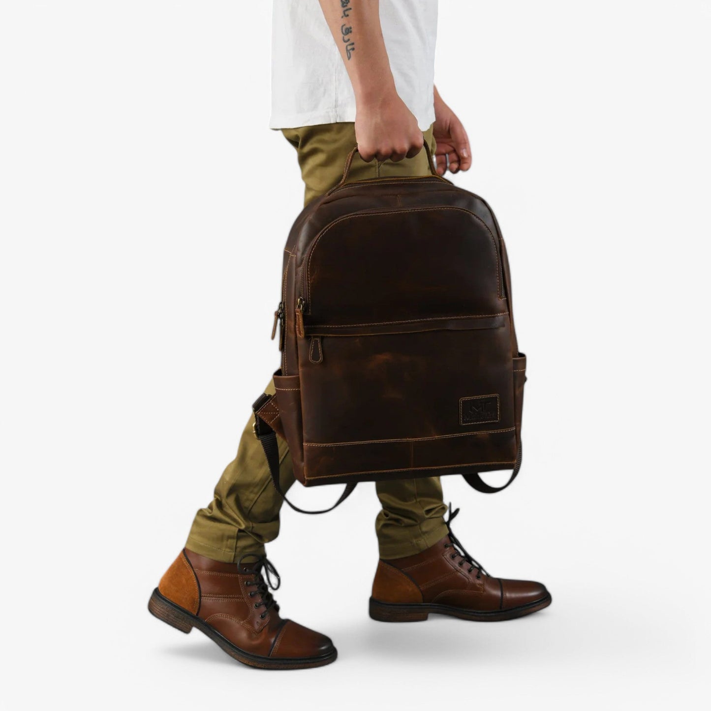 Zaino Marrone Minimal Unisex — Classico, immagine 8