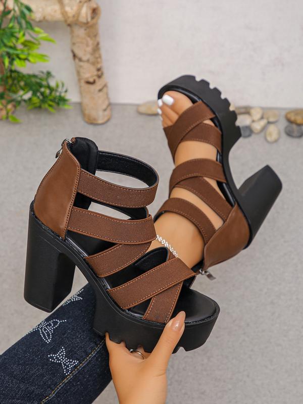 Rebel Platform Block Heels — Scarpe Con Plateau Da Donna, immagine 8