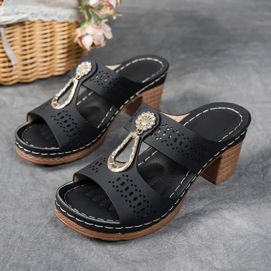 Bella — Sandali Mule Con Gioiello Da Donna, immagine 9