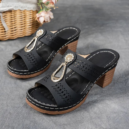 Bella — Sandali Mule Con Gioiello Da Donna, immagine 9