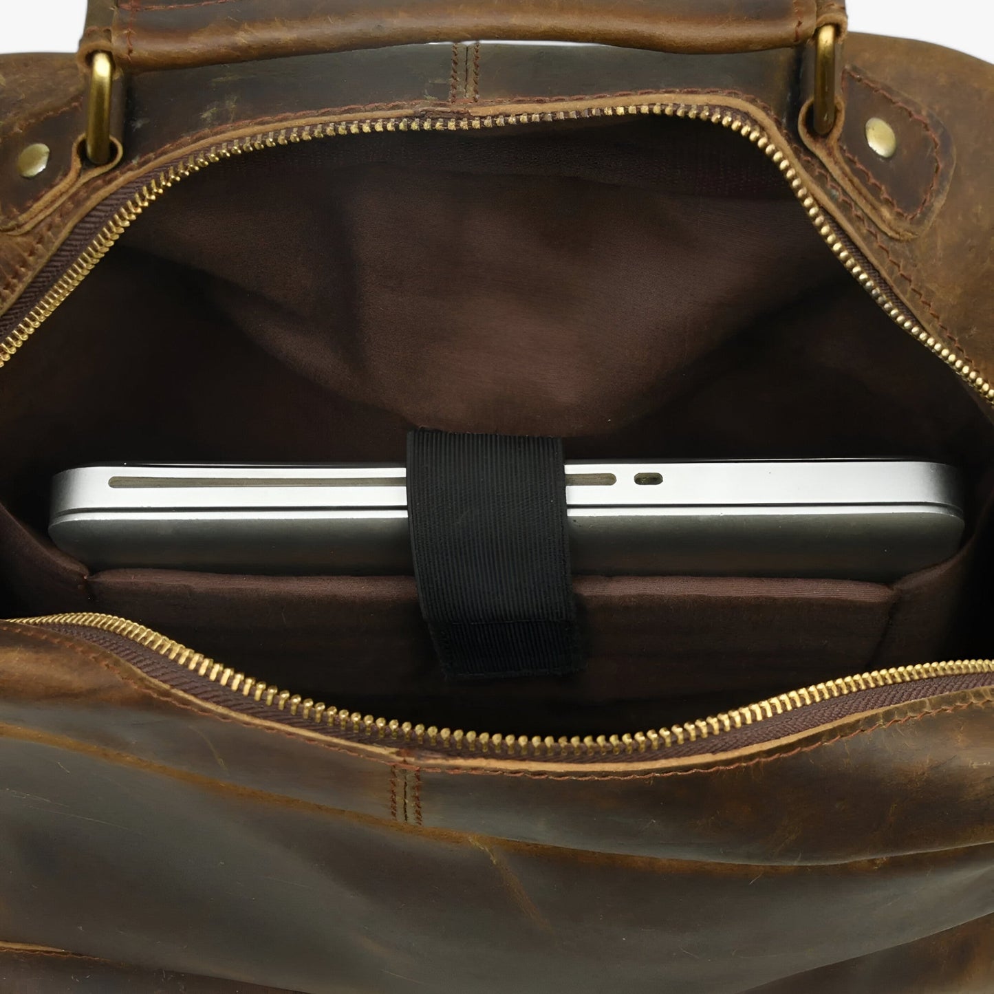 Zaino Marrone Multitasche Unisex — Viaggio, immagine 4