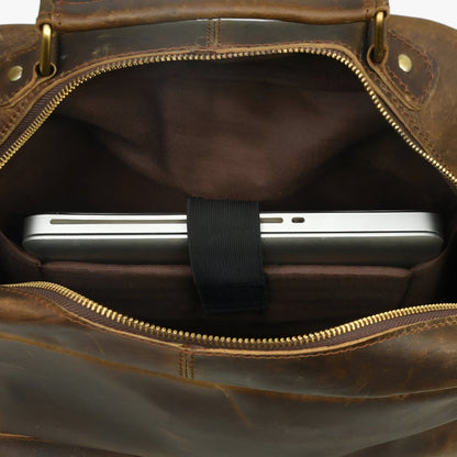 Zaino Marrone Multitasche Unisex — Viaggio, immagine 4