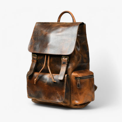 Zaino Marrone Con Patta Unisex — Matera, immagine 1