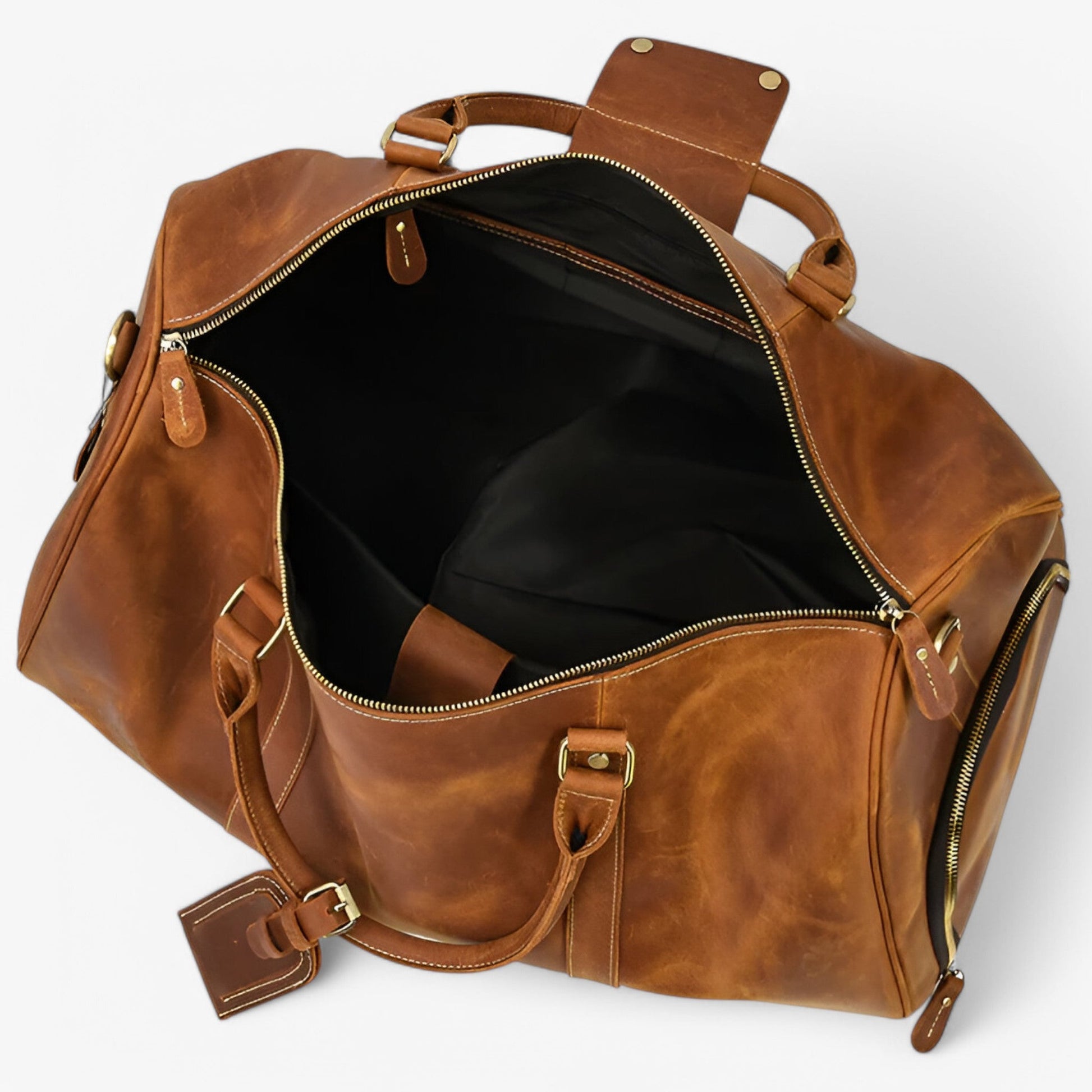 Borsa Da Viaggio Marrone Capiente Unisex — Cortina, immagine 6