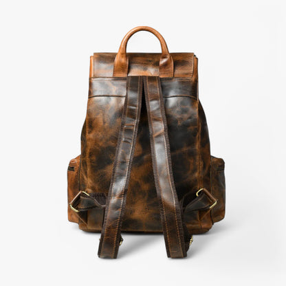 Zaino Marrone Con Patta Unisex — Matera, immagine 3
