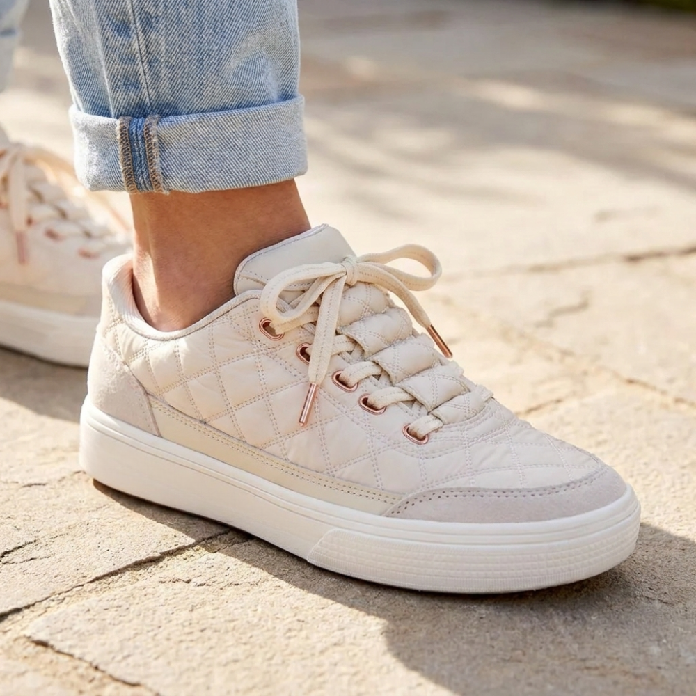 Nuvola — Sneakers Trapuntate Da Donna, immagine 7