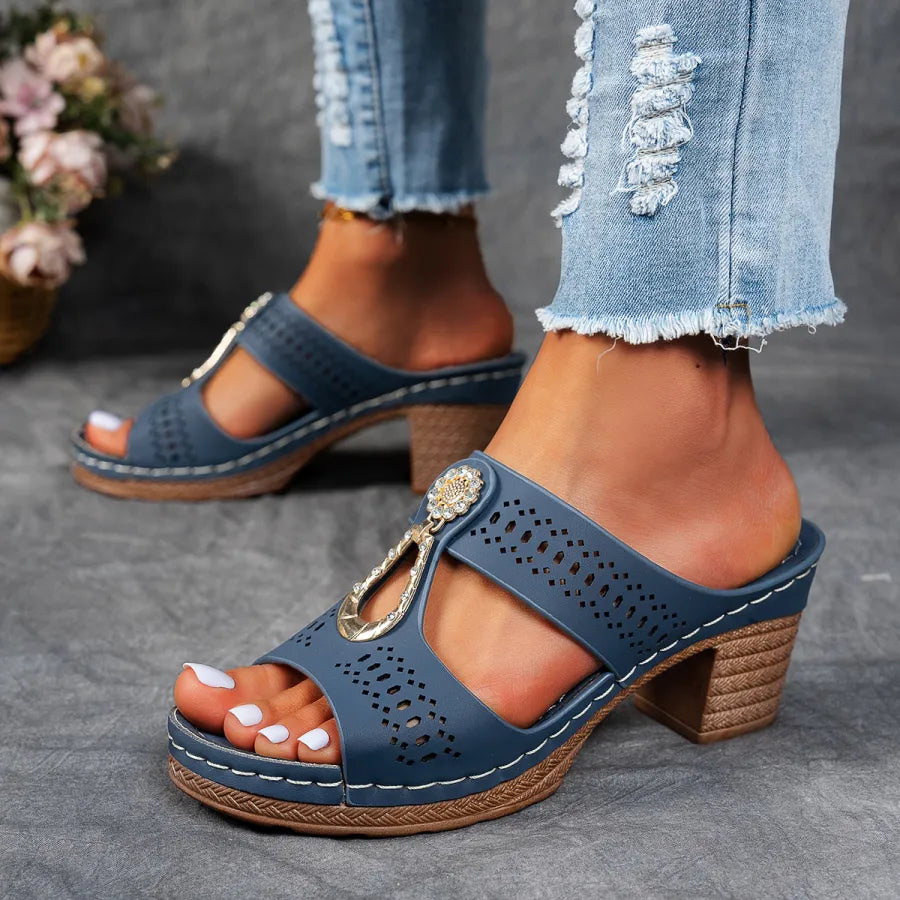Bella — Sandali Mule Con Gioiello Da Donna, immagine 10