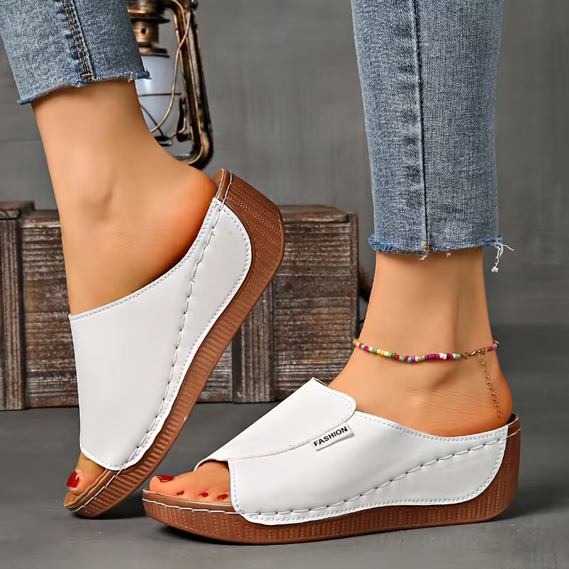 Slip-On — Sandali Con Zeppa Da Donna, immagine 9