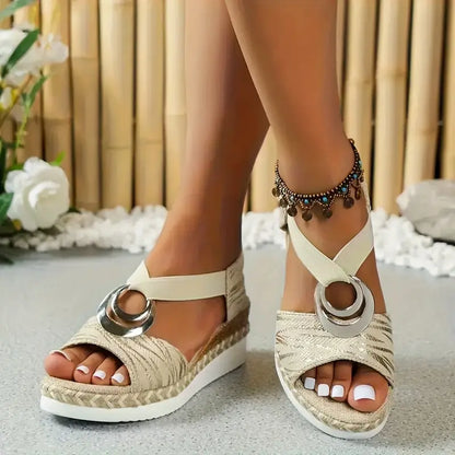 Luna — Sandali Espadrillas Con Zeppa Da Donna, immagine 3