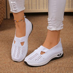 Sneakers Slip On Da Donna In Tessuto Traforato Con Suola Spessa, immagine 15