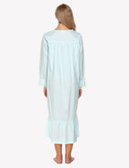 Camicia Da Notte Lunga Da Donna Con Pizzo Floreale E Maniche Lunghe, immagine 13