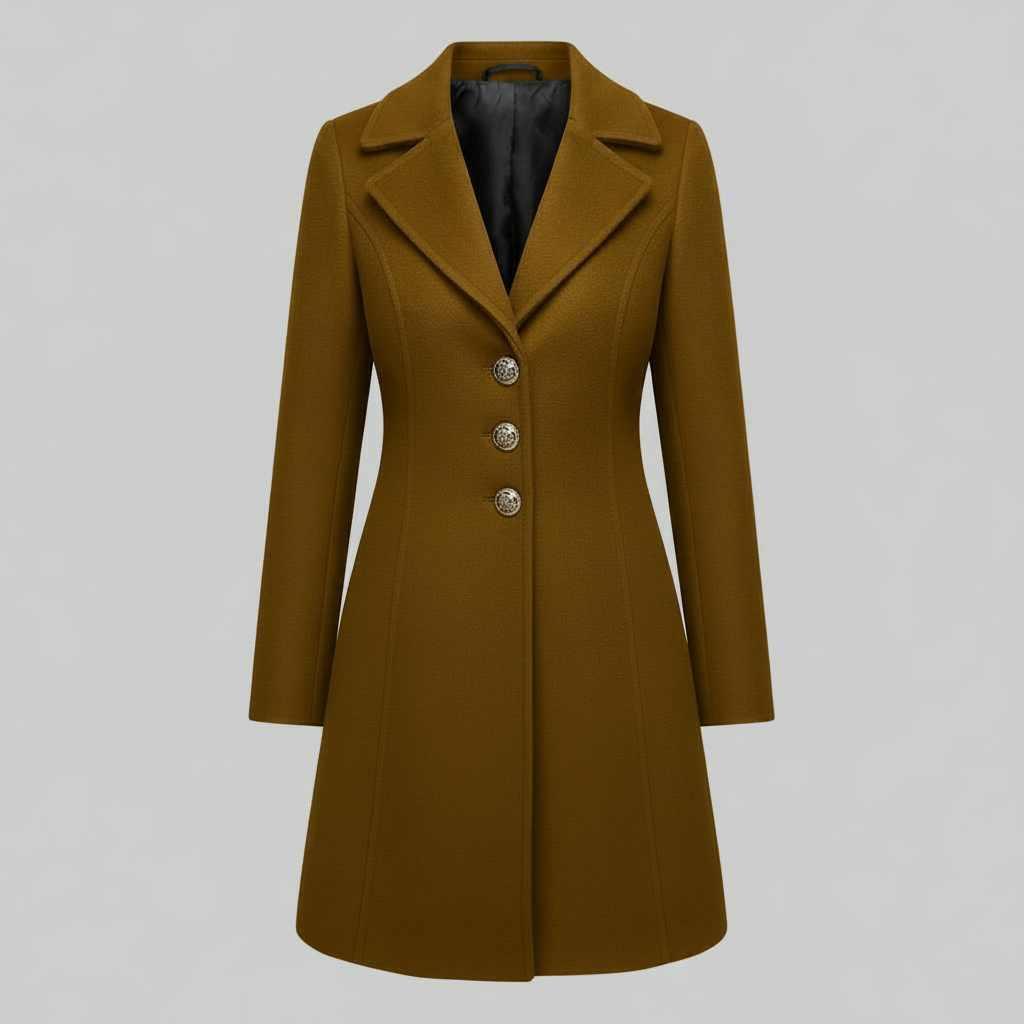 Cappotto Lungo Da Donna Con Bottoni E Colletto A Revers, immagine 6